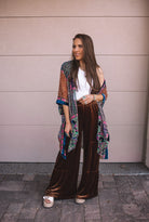 Brooke Velvet Ruffle Hem Wide Leg Pants-Pants-Krush Kandy, Women's Online Fashion Boutique Located in Phoenix, Arizona (Scottsdale Area)