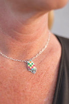 Summer Checkered Chain Pendants-Necklaces-Krush Kandy, Women's Online Fashion Boutique Located in Phoenix, Arizona (Scottsdale Area)