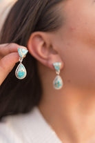 Desert Blue Jasper Necklace and Earring Set-Necklaces-Krush Kandy, Women's Online Fashion Boutique Located in Phoenix, Arizona (Scottsdale Area)