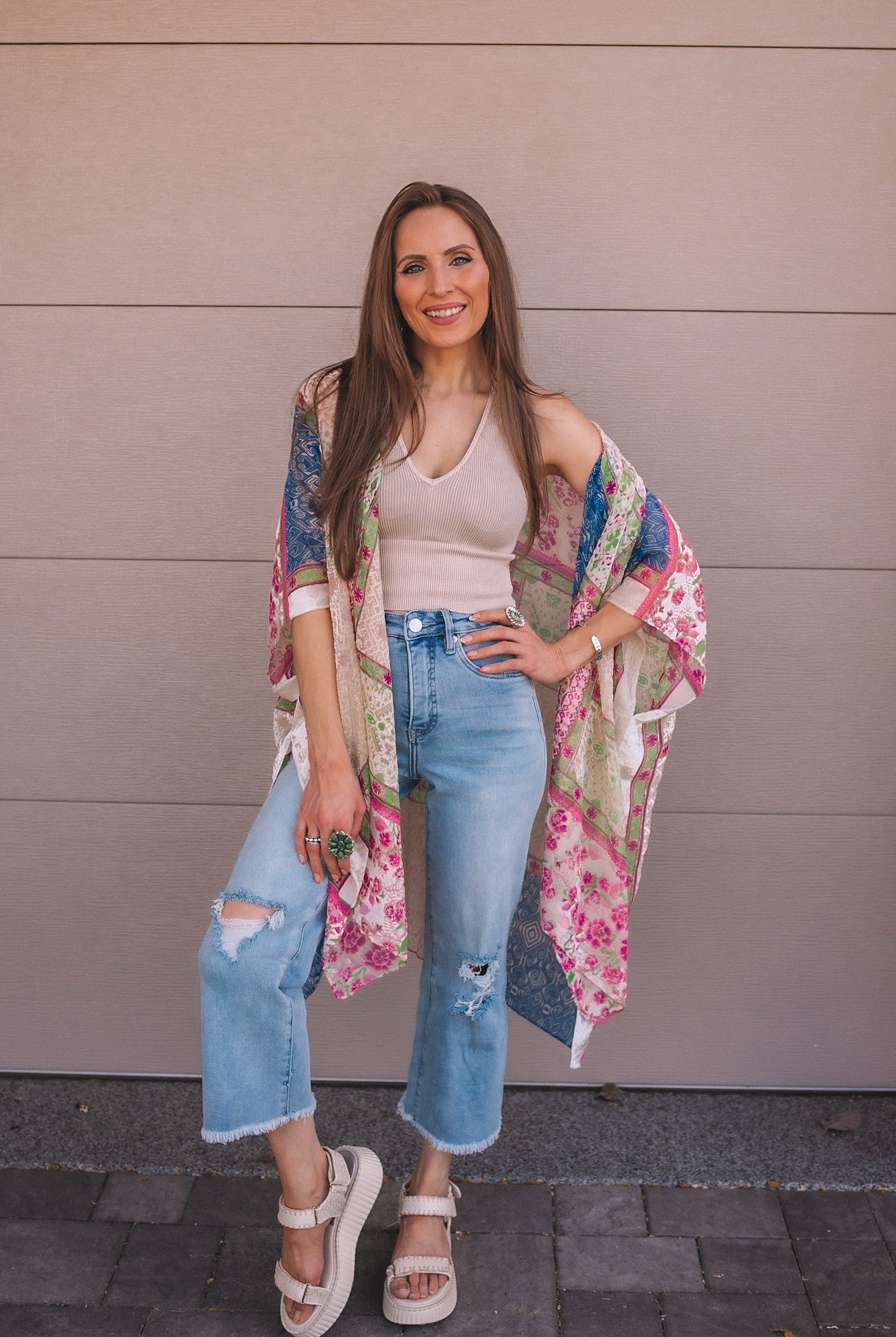 RFM Full Size Tummy Control High Waist Raw Hem Distressed Jeans-Krush Kandy, Women's Online Fashion Boutique Located in Phoenix, Arizona (Scottsdale Area)