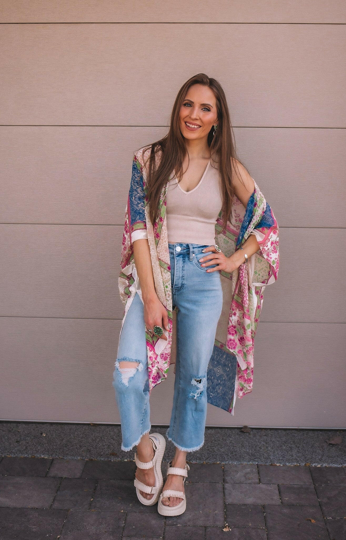 RfM Full Size Tummy Control High Waist Raw Hem Distressed Jeans-Krush Kandy, Women's Online Fashion Boutique Located in Phoenix, Arizona (Scottsdale Area)