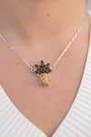 Bambi & Amber Stone Necklaces-Chain Necklaces-Krush Kandy, Women's Online Fashion Boutique Located in Phoenix, Arizona (Scottsdale Area)