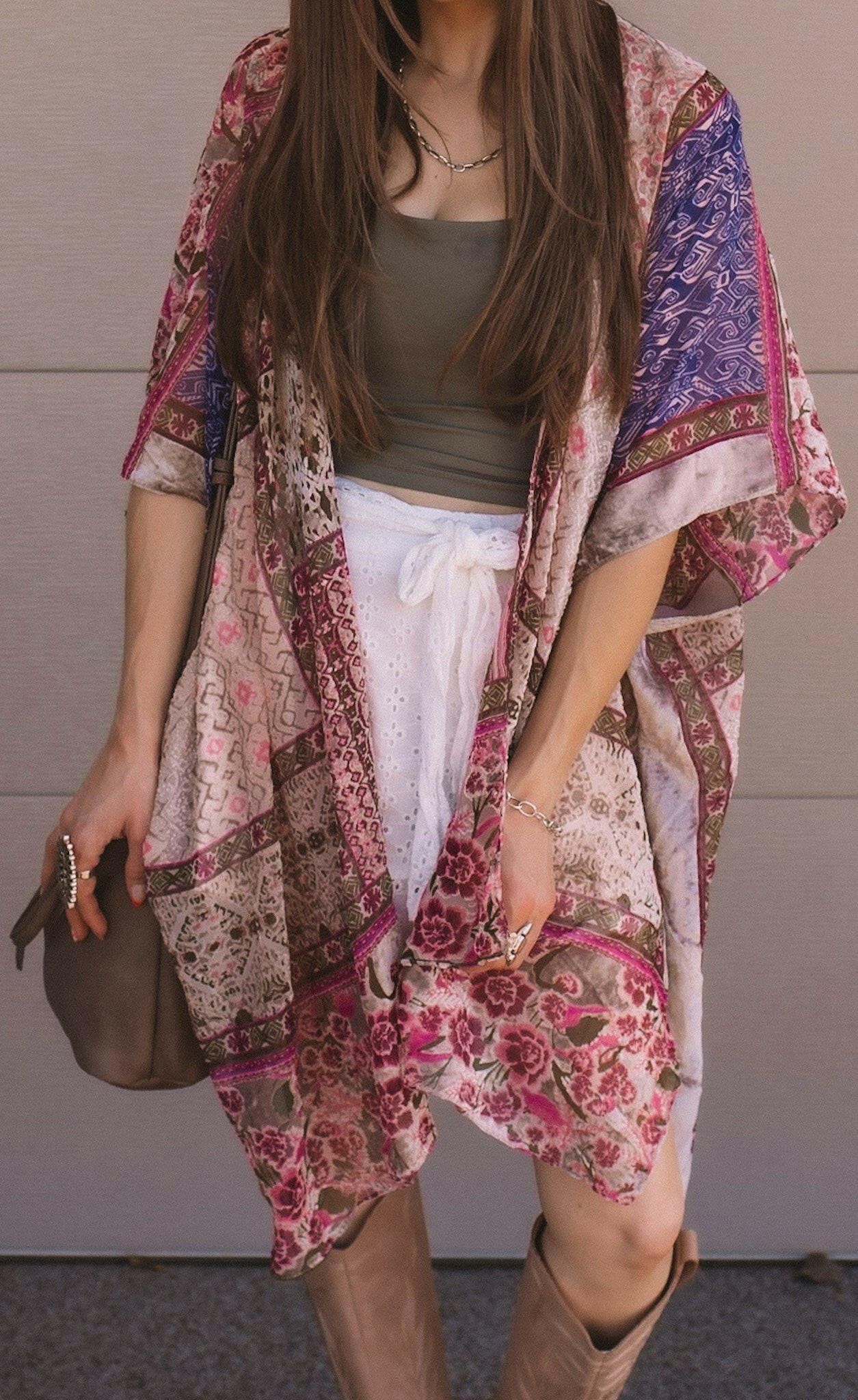 Bohemian Burnout Velvet Kimono-Kimonos-Krush Kandy, Women's Online Fashion Boutique Located in Phoenix, Arizona (Scottsdale Area)