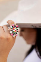 Summer Checkered Cluster Rings-Rings-Krush Kandy, Women's Online Fashion Boutique Located in Phoenix, Arizona (Scottsdale Area)