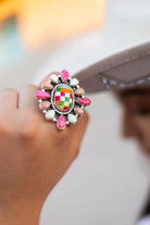 Summer Checkered Cluster Rings-Rings-Krush Kandy, Women's Online Fashion Boutique Located in Phoenix, Arizona (Scottsdale Area)