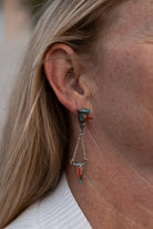 Always Connected Chain Stone Earrings-Earrings-Krush Kandy, Women's Online Fashion Boutique Located in Phoenix, Arizona (Scottsdale Area)