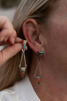 Always Connected Chain Stone Earrings-Earrings-Krush Kandy, Women's Online Fashion Boutique Located in Phoenix, Arizona (Scottsdale Area)