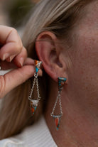 Always Connected Chain Stone Earrings-Earrings-Krush Kandy, Women's Online Fashion Boutique Located in Phoenix, Arizona (Scottsdale Area)