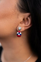 Stars & Stripes Swing Earrings-Earrings-Krush Kandy, Women's Online Fashion Boutique Located in Phoenix, Arizona (Scottsdale Area)