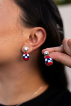 Stars & Stripes Swing Earrings-Earrings-Krush Kandy, Women's Online Fashion Boutique Located in Phoenix, Arizona (Scottsdale Area)