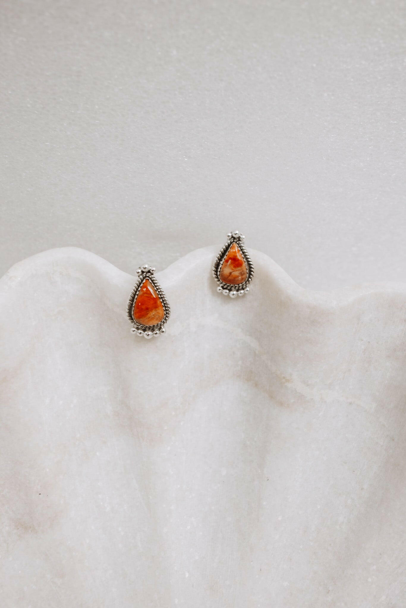 Mini Twisted Rope Single Stone Sterling Silver Studs-Stud Earrings-Krush Kandy, Women's Online Fashion Boutique Located in Phoenix, Arizona (Scottsdale Area)