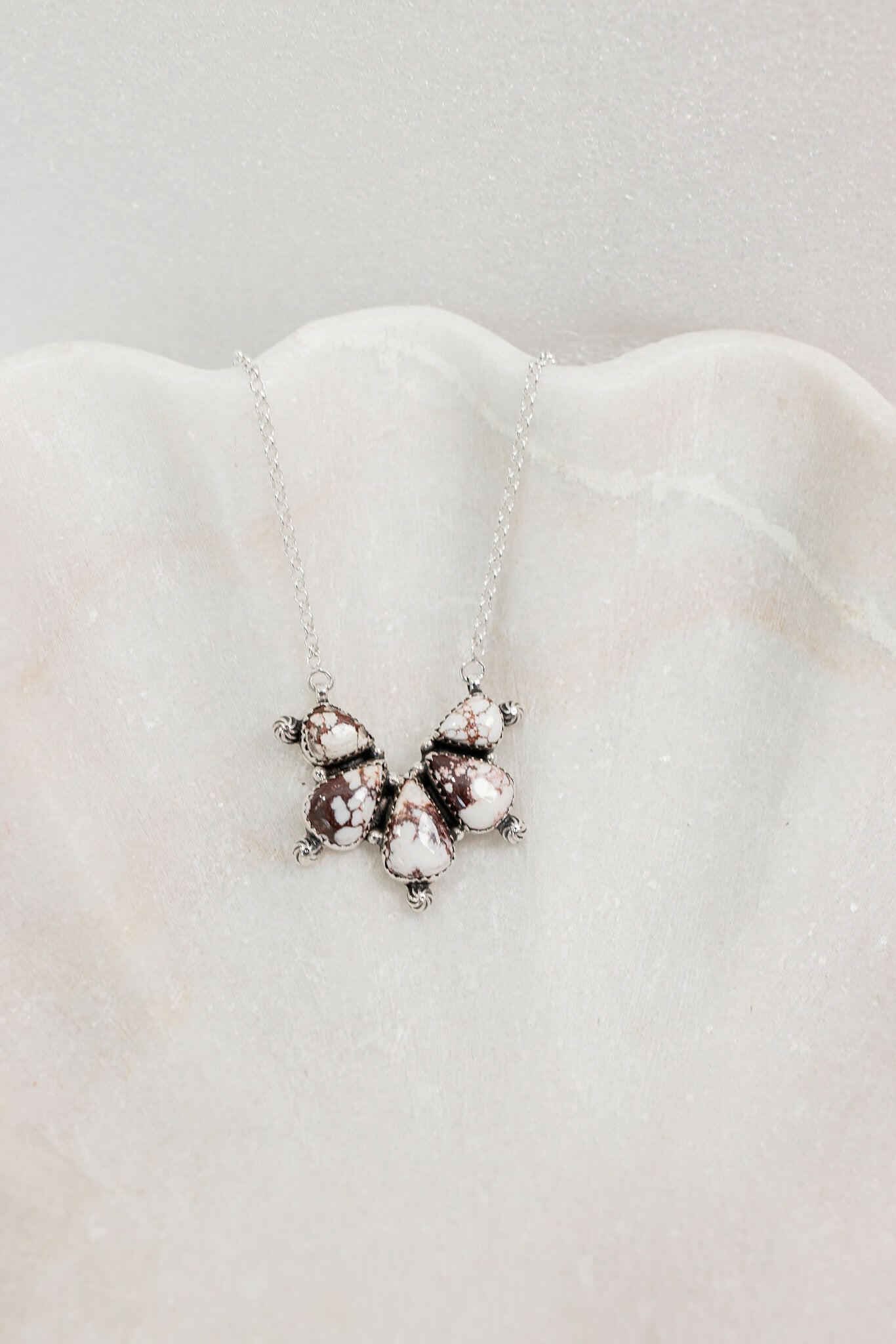 Wild Chic Stone Sterling Silver Necklace-Chain Necklaces-Krush Kandy, Women's Online Fashion Boutique Located in Phoenix, Arizona (Scottsdale Area)