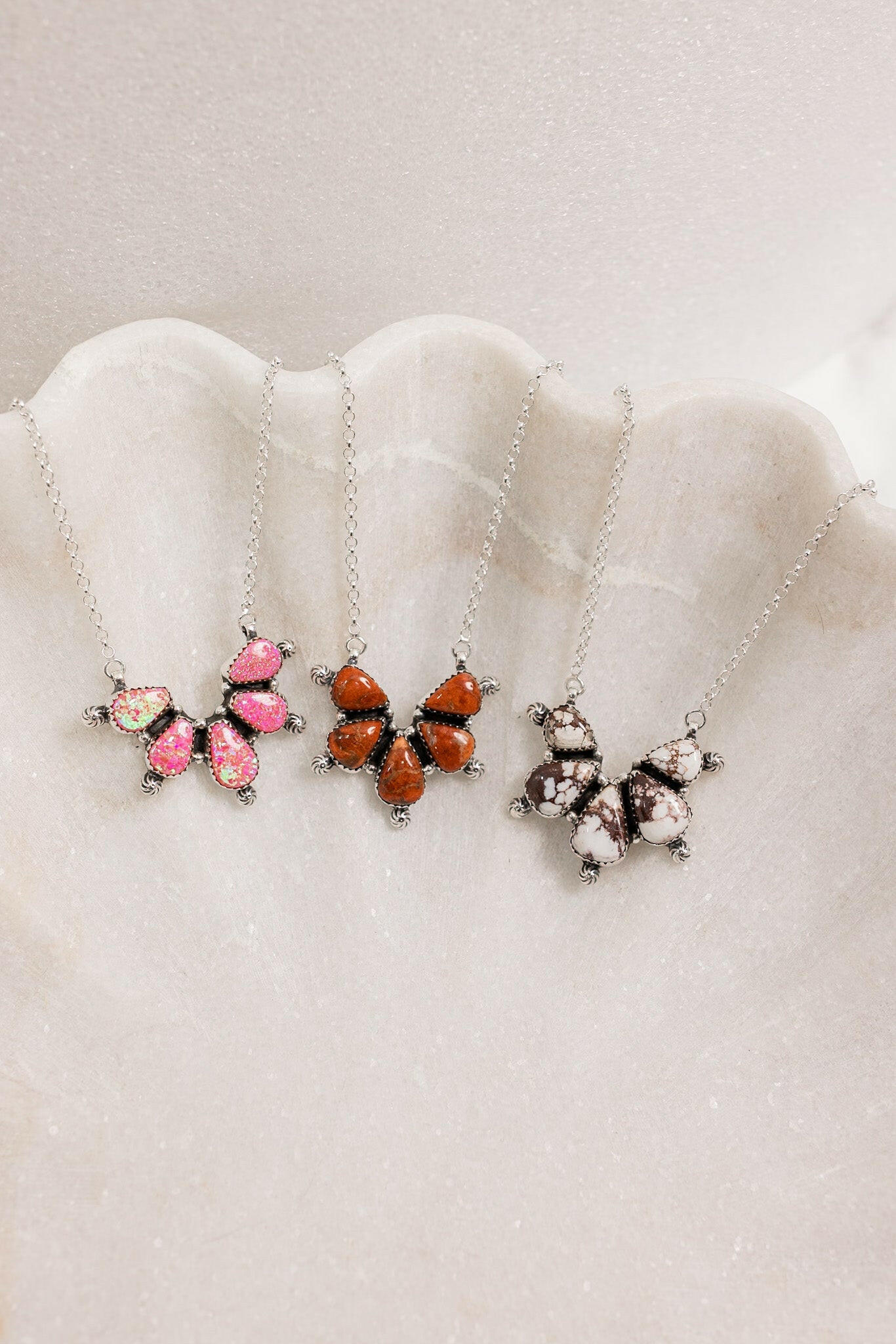 Wild Chic Stone Sterling Silver Necklace-Chain Necklaces-Krush Kandy, Women's Online Fashion Boutique Located in Phoenix, Arizona (Scottsdale Area)