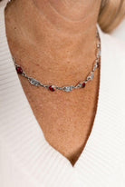 Darling Dahlias and Crystals Statement Necklace-Necklaces-Krush Kandy, Women's Online Fashion Boutique Located in Phoenix, Arizona (Scottsdale Area)