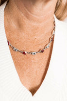 Darling Dahlias and Crystals Statement Necklace-Necklaces-Krush Kandy, Women's Online Fashion Boutique Located in Phoenix, Arizona (Scottsdale Area)