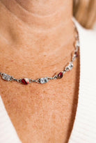 Darling Dahlias and Crystals Statement Necklace-Necklaces-Krush Kandy, Women's Online Fashion Boutique Located in Phoenix, Arizona (Scottsdale Area)