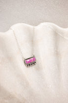 Square Dance Sterling Silver Bar Necklace-Squash Blossom Necklaces-Krush Kandy, Women's Online Fashion Boutique Located in Phoenix, Arizona (Scottsdale Area)