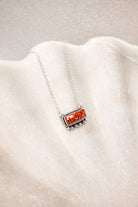 Square Dance Sterling Silver Bar Necklace-Squash Blossom Necklaces-Krush Kandy, Women's Online Fashion Boutique Located in Phoenix, Arizona (Scottsdale Area)