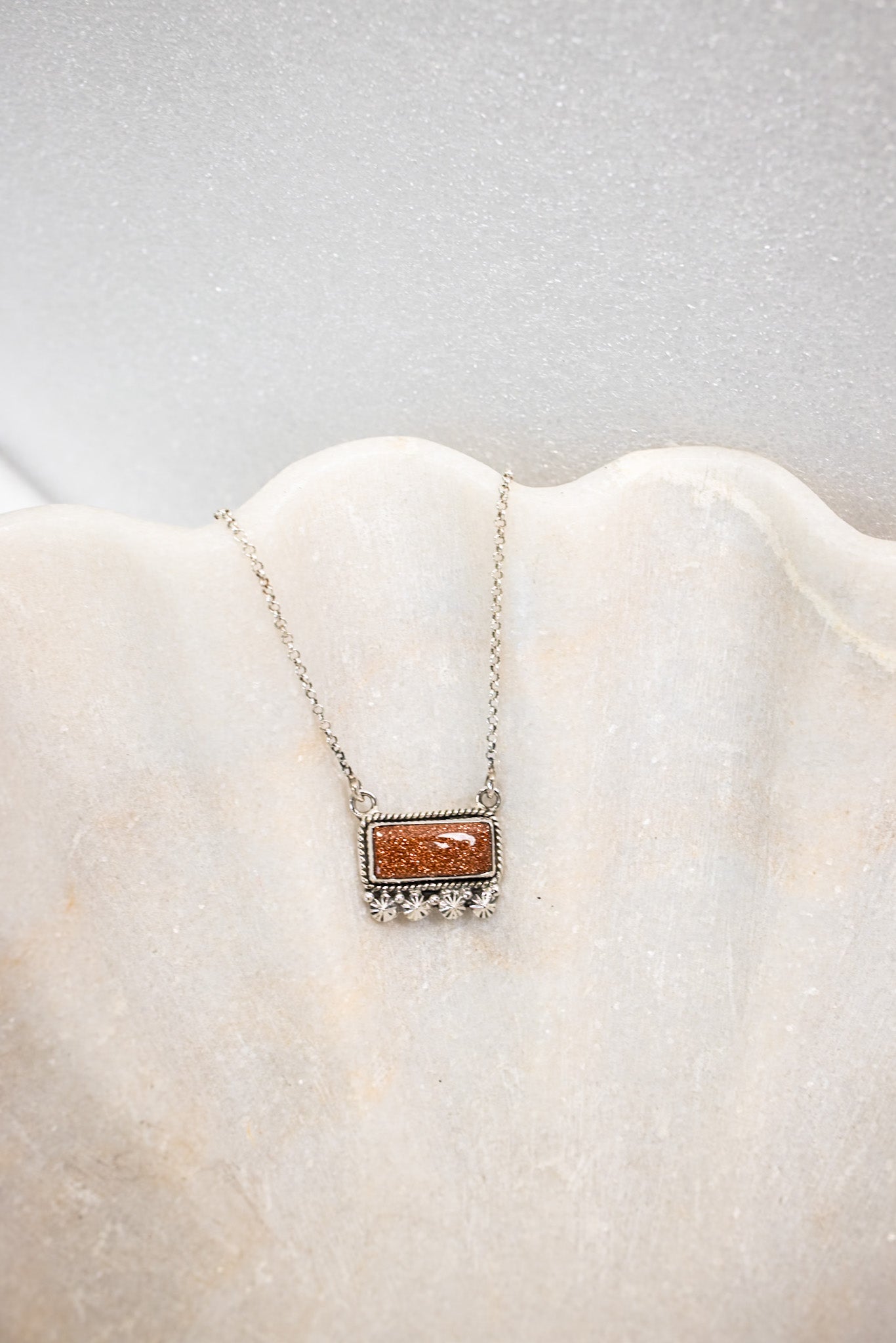 Square Dance Sterling Silver Bar Necklace-Squash Blossom Necklaces-Krush Kandy, Women's Online Fashion Boutique Located in Phoenix, Arizona (Scottsdale Area)