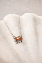 Square Dance Sterling Silver Bar Necklace-Squash Blossom Necklaces-Krush Kandy, Women's Online Fashion Boutique Located in Phoenix, Arizona (Scottsdale Area)