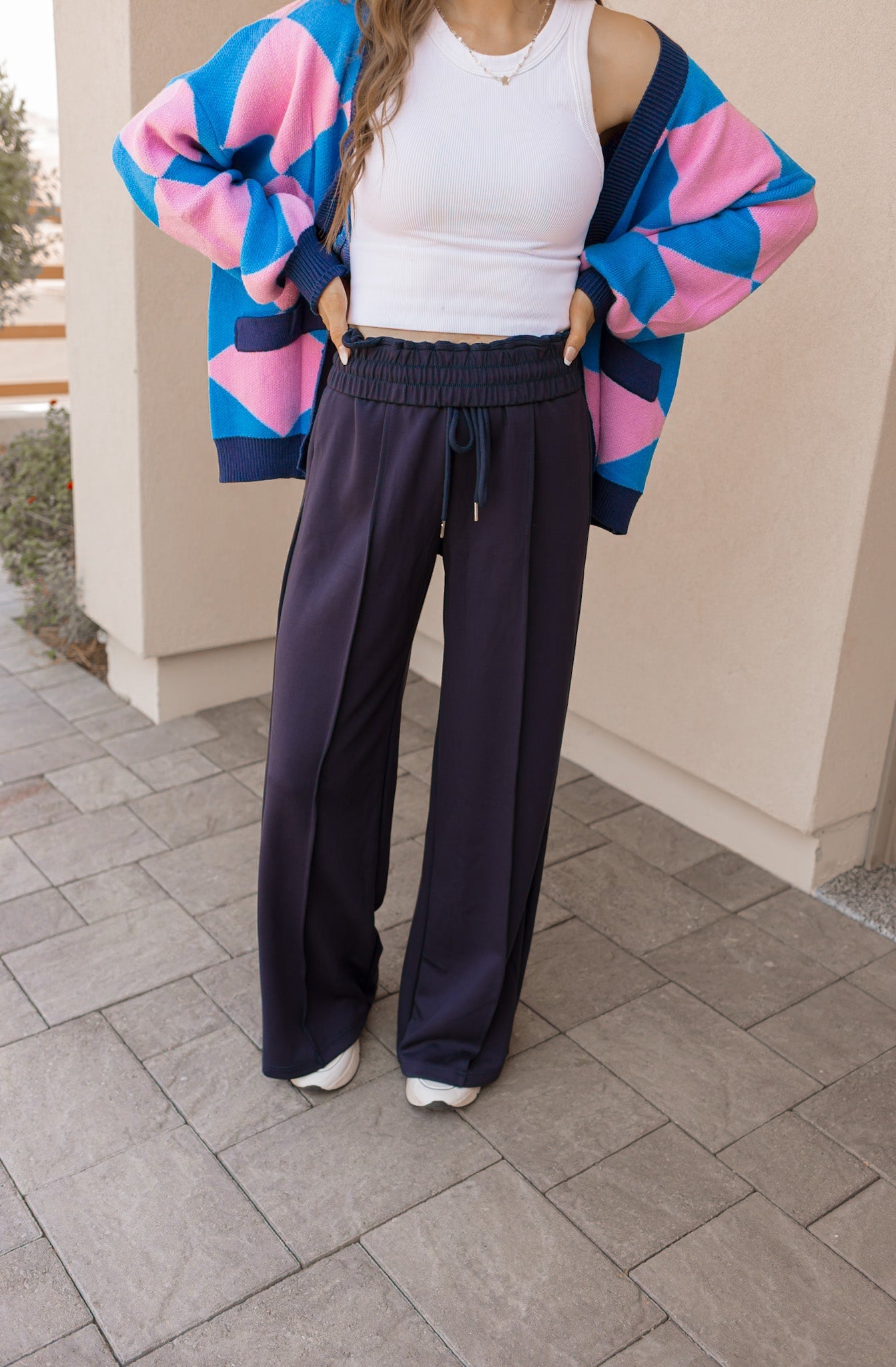 Drawstring Wide Leg Pants with Pockets-Bottoms-Krush Kandy, Women's Online Fashion Boutique Located in Phoenix, Arizona (Scottsdale Area)