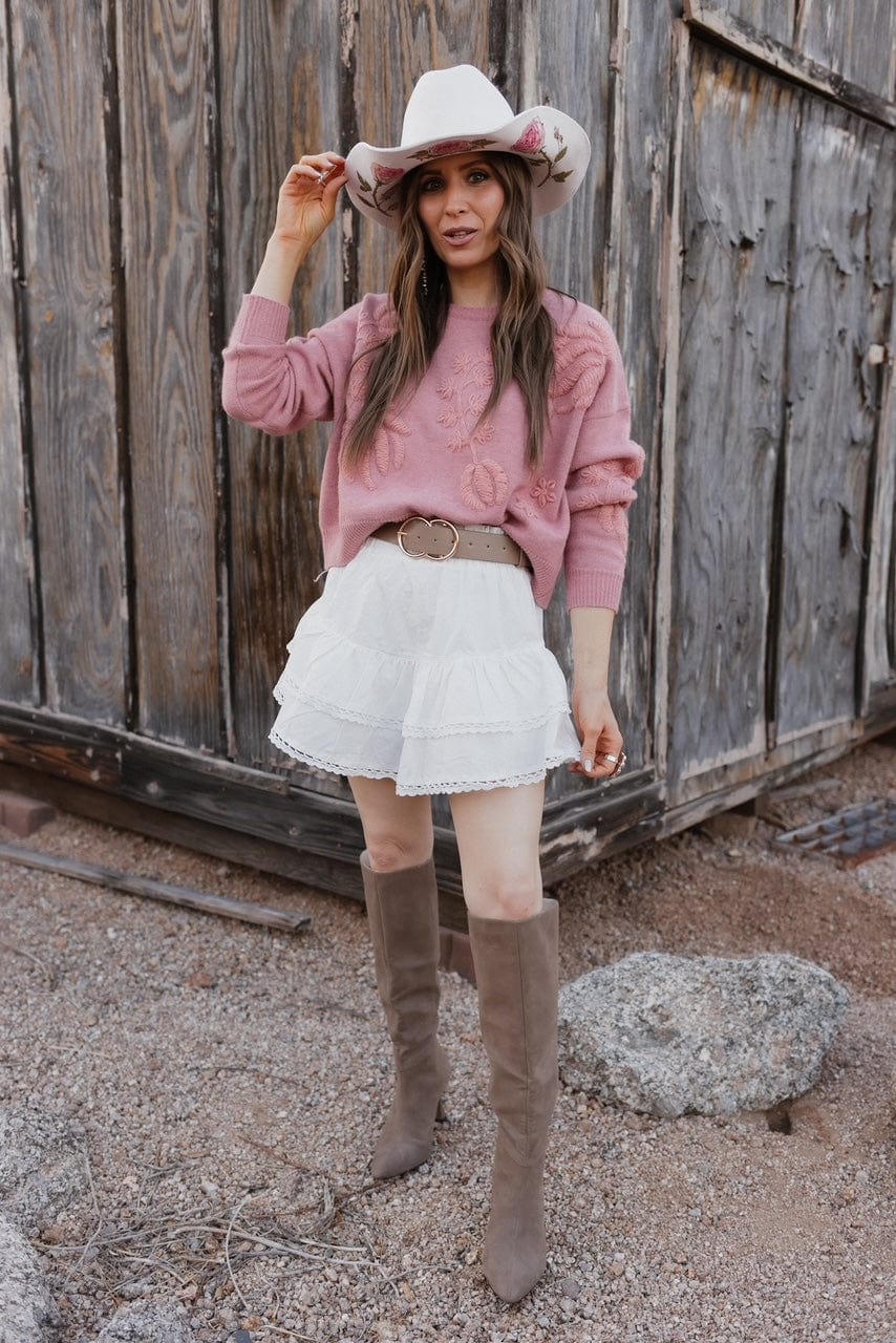 Lovelet Lace Detail Layered Skirt-Skirts-Krush Kandy, Women's Online Fashion Boutique Located in Phoenix, Arizona (Scottsdale Area)