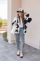 LUXE Diamond Checkered Oversized Cardigan-Sweaters-Krush Kandy, Women's Online Fashion Boutique Located in Phoenix, Arizona (Scottsdale Area)