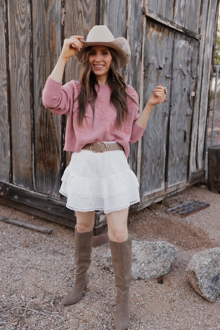 Lovelet Lace Detail Layered Skirt-Skirts-Krush Kandy, Women's Online Fashion Boutique Located in Phoenix, Arizona (Scottsdale Area)