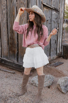 Lovelet Lace Detail Layered Skirt-Skirts-Krush Kandy, Women's Online Fashion Boutique Located in Phoenix, Arizona (Scottsdale Area)