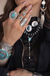 Sterling Sunflower & Stone Necklace, Ring or Earrings PREORDER