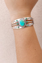 Stagecoach Sterling Silver Stone Cuff-Cuffs-Krush Kandy, Women's Online Fashion Boutique Located in Phoenix, Arizona (Scottsdale Area)
