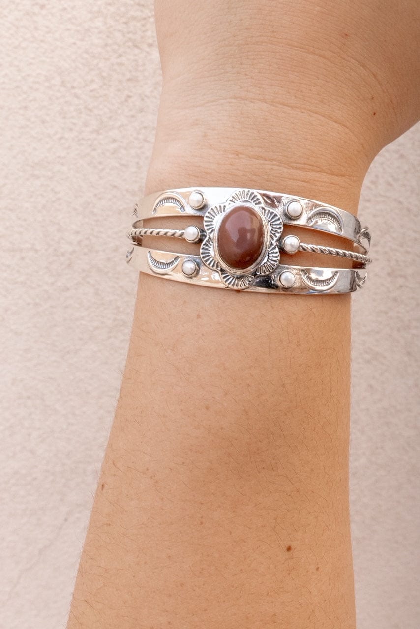 Stagecoach Sterling Silver Stone Cuff-Cuffs-Krush Kandy, Women's Online Fashion Boutique Located in Phoenix, Arizona (Scottsdale Area)