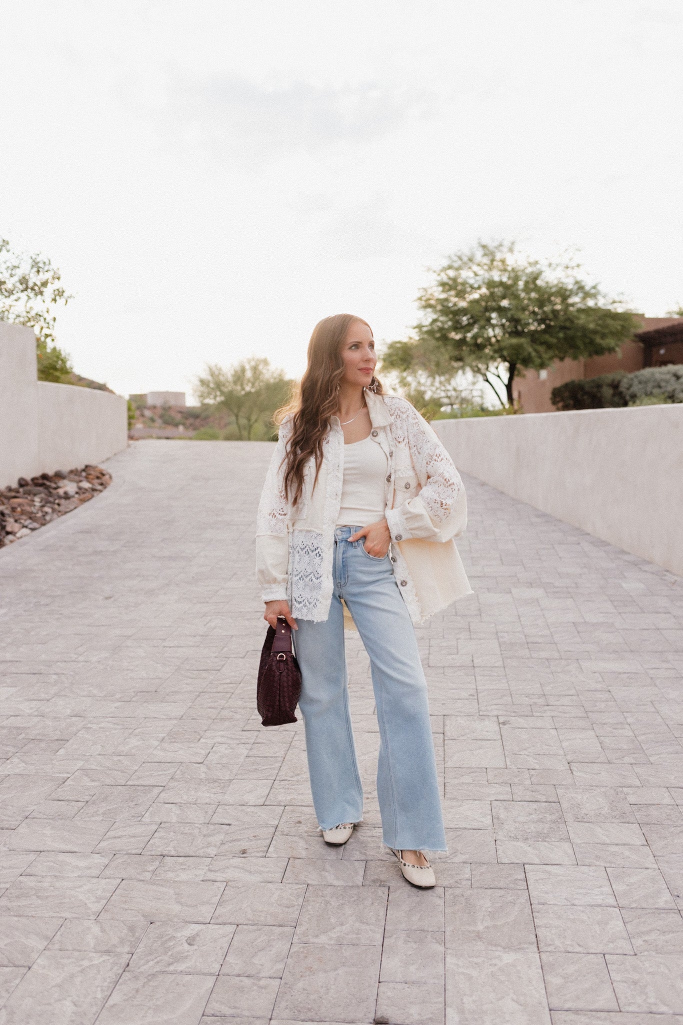 POL Oversized Vintage Lace Shacket-Shackets-Krush Kandy, Women's Online Fashion Boutique Located in Phoenix, Arizona (Scottsdale Area)