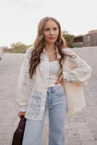 POL Oversized Vintage Lace Shacket-Shackets-Krush Kandy, Women's Online Fashion Boutique Located in Phoenix, Arizona (Scottsdale Area)