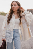 POL Oversized Vintage Lace Shacket-Shackets-Krush Kandy, Women's Online Fashion Boutique Located in Phoenix, Arizona (Scottsdale Area)