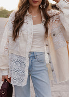 POL Oversized Vintage Lace Shacket-Shackets-Krush Kandy, Women's Online Fashion Boutique Located in Phoenix, Arizona (Scottsdale Area)