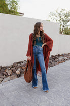 Open Bohemian Ruana Cardigan-Cardigans-Krush Kandy, Women's Online Fashion Boutique Located in Phoenix, Arizona (Scottsdale Area)