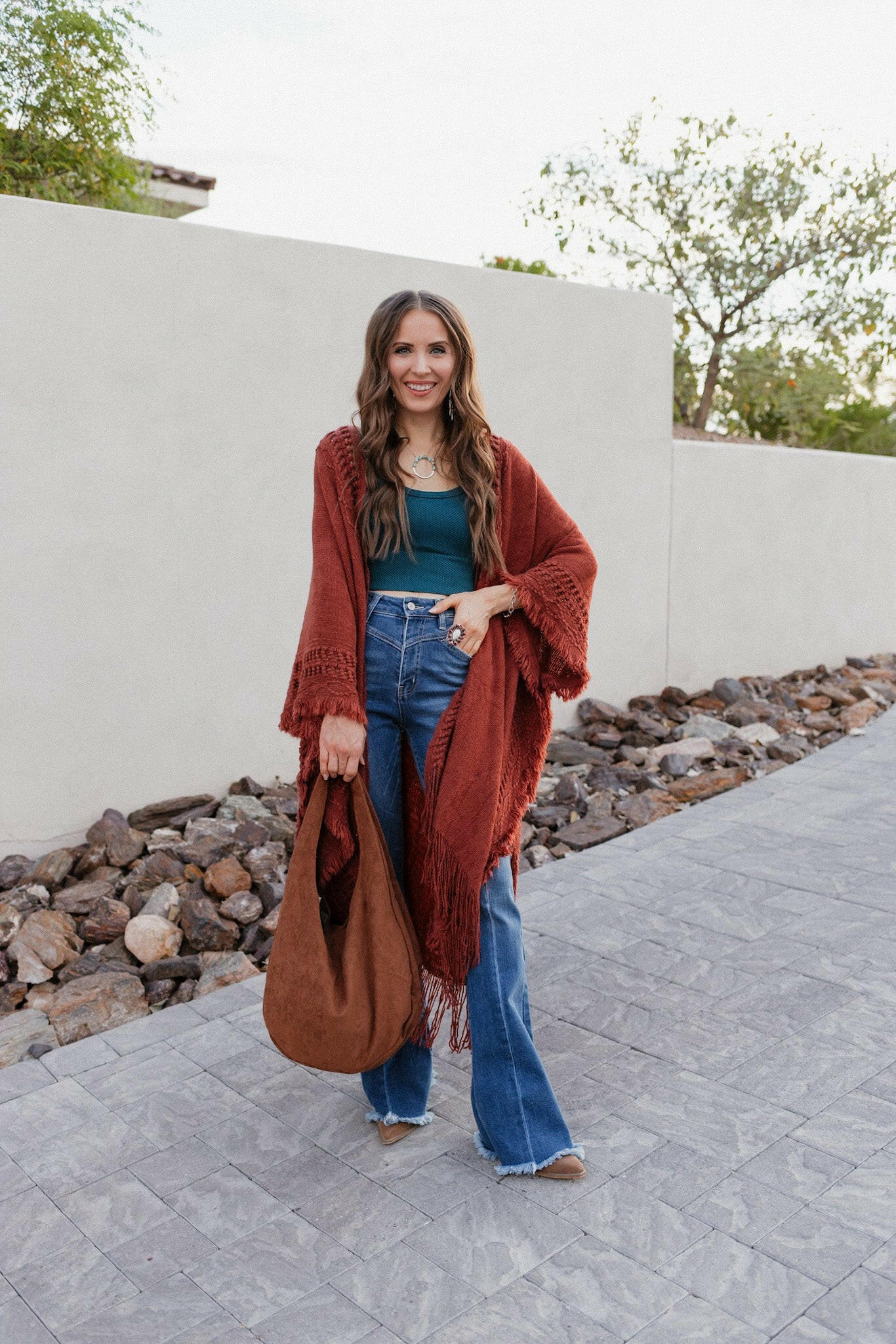 Ruana cardigan deals