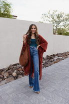 Open Bohemian Ruana Cardigan-Cardigans-Krush Kandy, Women's Online Fashion Boutique Located in Phoenix, Arizona (Scottsdale Area)