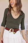 Niki Biki Right Decision V Neck Crop Top | 8 Colors