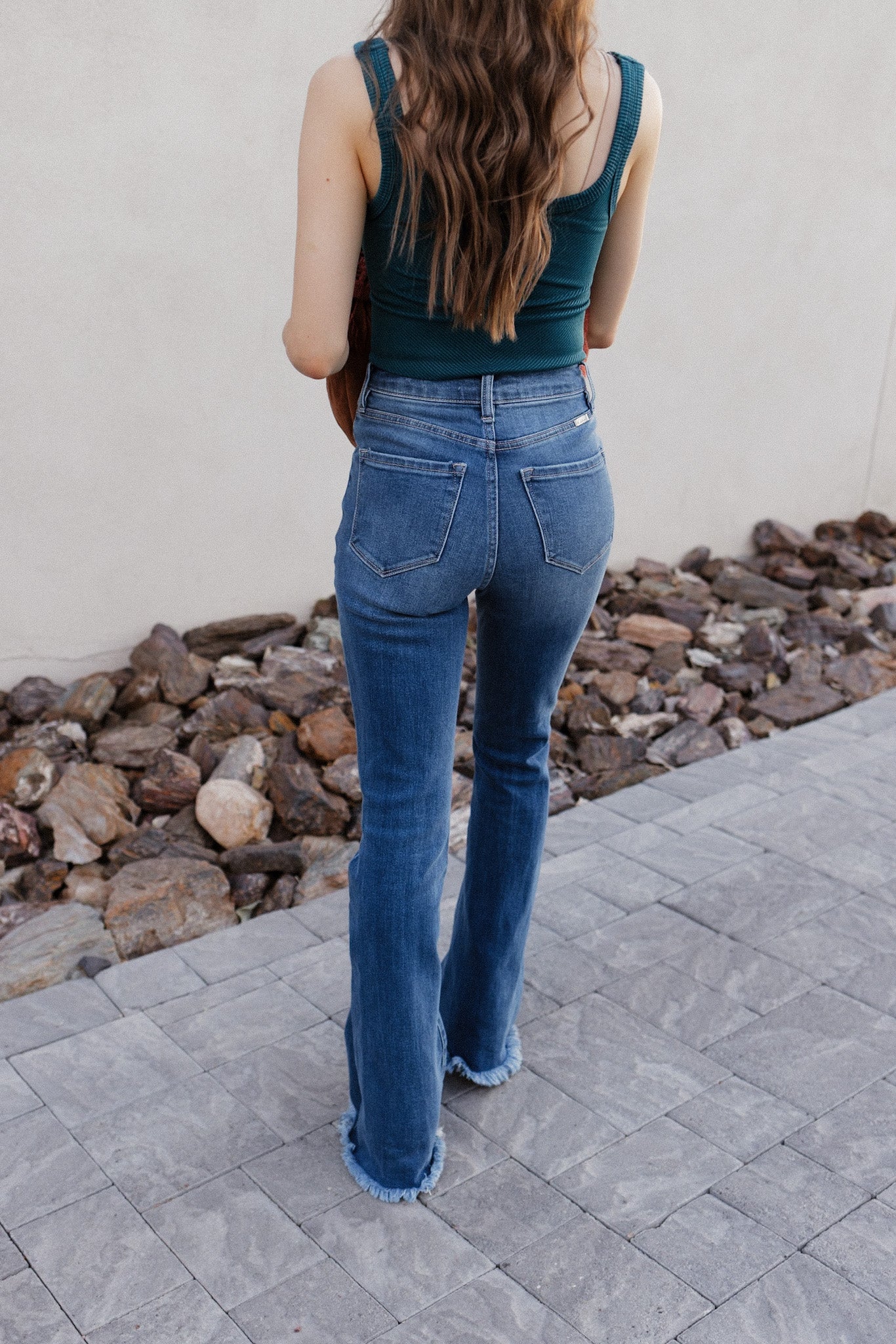 Jordan Kancan High Rise Raw Hem Flare Jeans-Jeans-Krush Kandy, Women's Online Fashion Boutique Located in Phoenix, Arizona (Scottsdale Area)