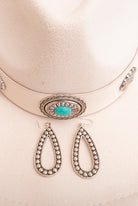 Sterling Silver Teardrop Studded Earring-Stud Earrings-Krush Kandy, Women's Online Fashion Boutique Located in Phoenix, Arizona (Scottsdale Area)