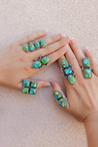 Peacock Cluster Rings-Rings-Krush Kandy, Women's Online Fashion Boutique Located in Phoenix, Arizona (Scottsdale Area)