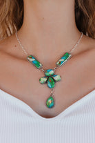 Iconic Peacock Dahlia Necklaces-Necklaces-Krush Kandy, Women's Online Fashion Boutique Located in Phoenix, Arizona (Scottsdale Area)