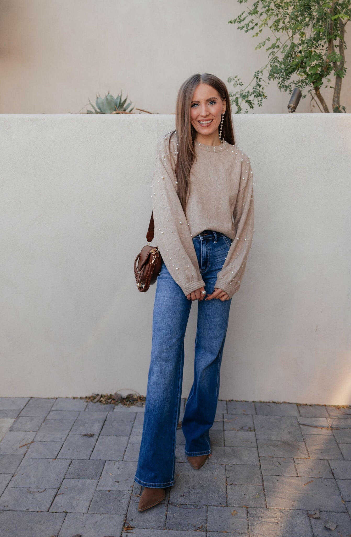 Pearly Chic Luxe Viscose Pearl Sweater-Sweaters-Krush Kandy, Women's Online Fashion Boutique Located in Phoenix, Arizona (Scottsdale Area)