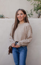 Pearly Chic Luxe Viscose Sweater-Sweaters-Krush Kandy, Women's Online Fashion Boutique Located in Phoenix, Arizona (Scottsdale Area)