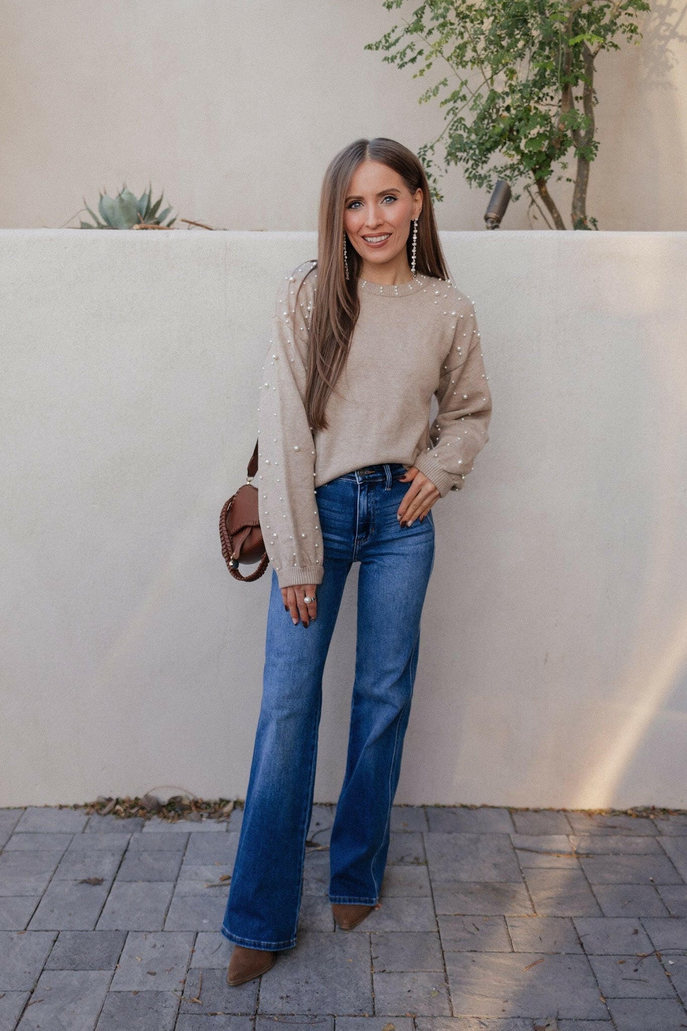 Pearly Chic Luxe Viscose Pearl Sweater-Sweaters-Krush Kandy, Women's Online Fashion Boutique Located in Phoenix, Arizona (Scottsdale Area)