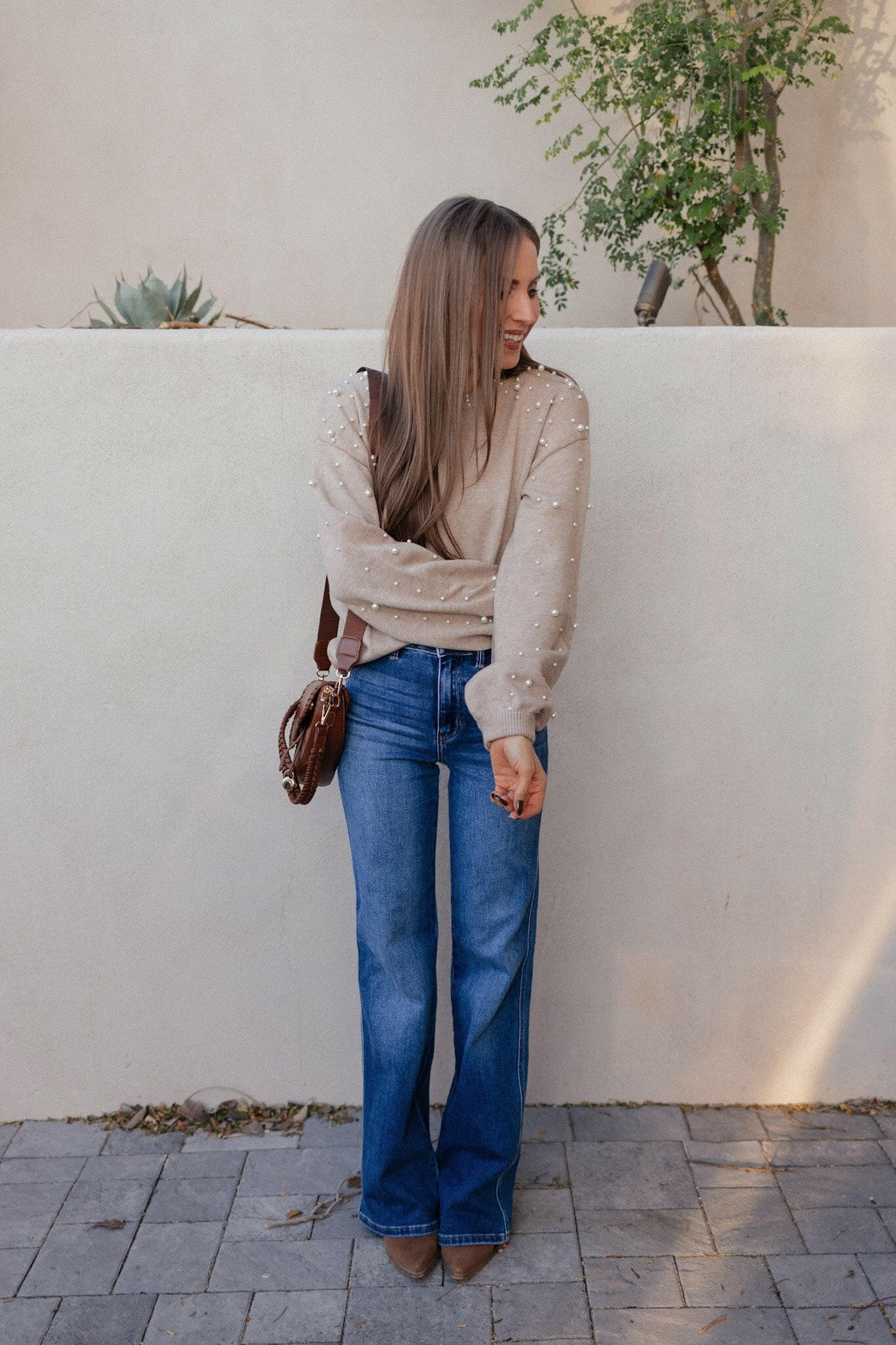 Pearly Chic Luxe Viscose Pearl Sweater-Sweaters-Krush Kandy, Women's Online Fashion Boutique Located in Phoenix, Arizona (Scottsdale Area)