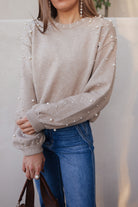 Pearly Chic Luxe Viscose Sweater-Sweaters-Krush Kandy, Women's Online Fashion Boutique Located in Phoenix, Arizona (Scottsdale Area)