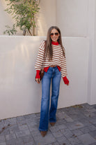 Krushed It Luxe Contrasting Striped Sweater-Sweaters-Krush Kandy, Women's Online Fashion Boutique Located in Phoenix, Arizona (Scottsdale Area)